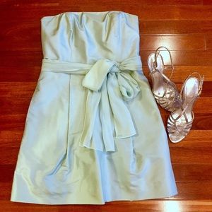 Ann Taylor Silk Dupioni Strapless Dress